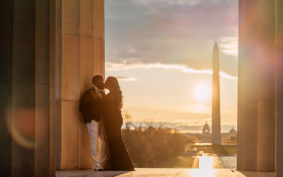 Lincoln Memorial Engagement Photos in Washington DC