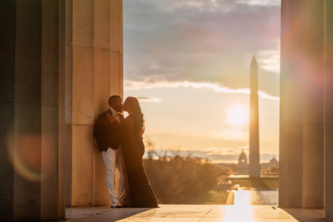 DC Lincoln Memorial Engagement Photos | DC Couple Photoshoot