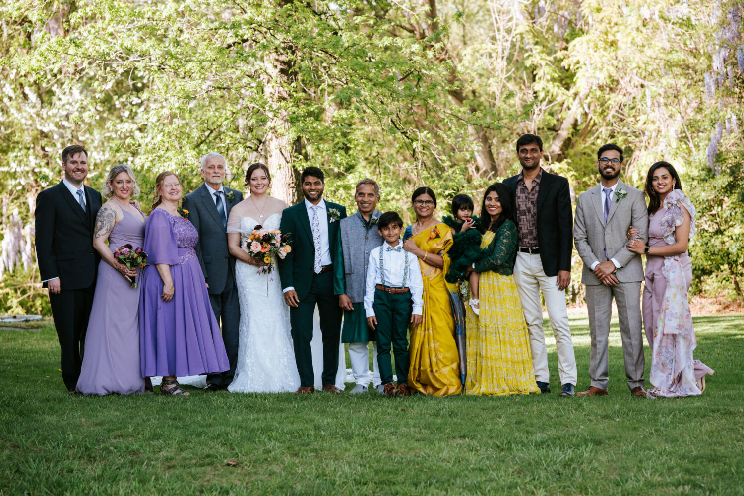 family photo during wedding day at rust manor house in leesburg virginia