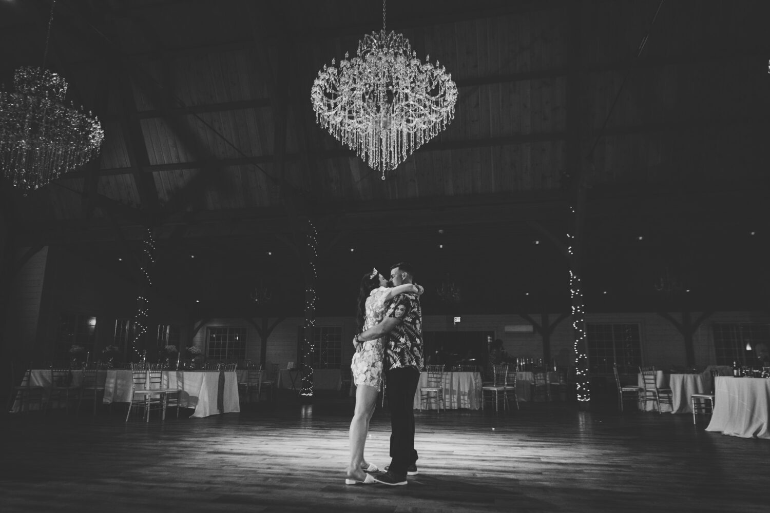 bride and groom private last dance during their historic rosemont springs wedding