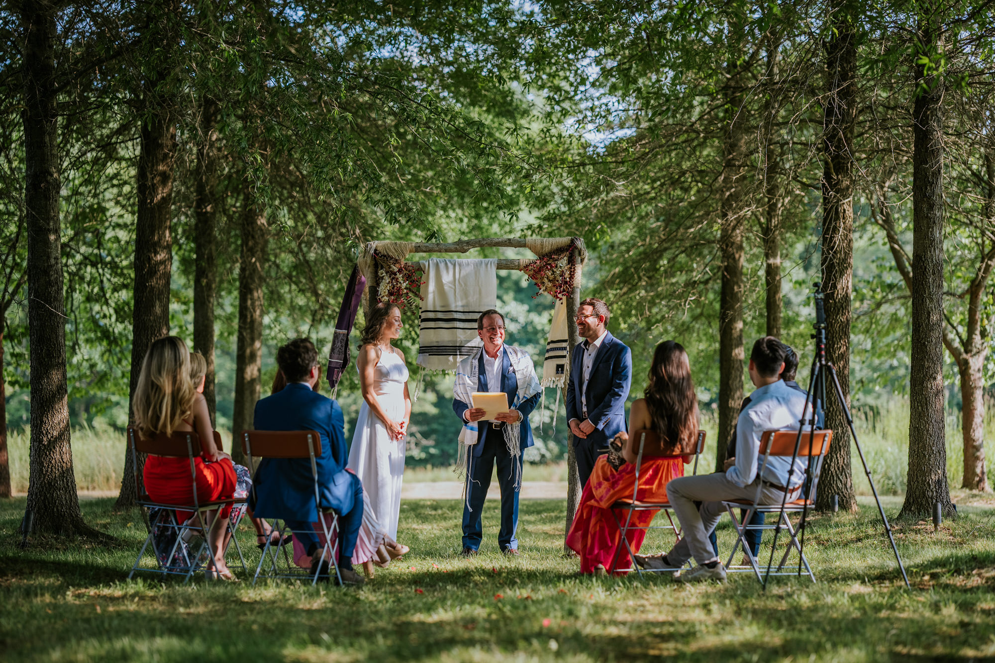 intimate wedding ceremony in bluemont virginia