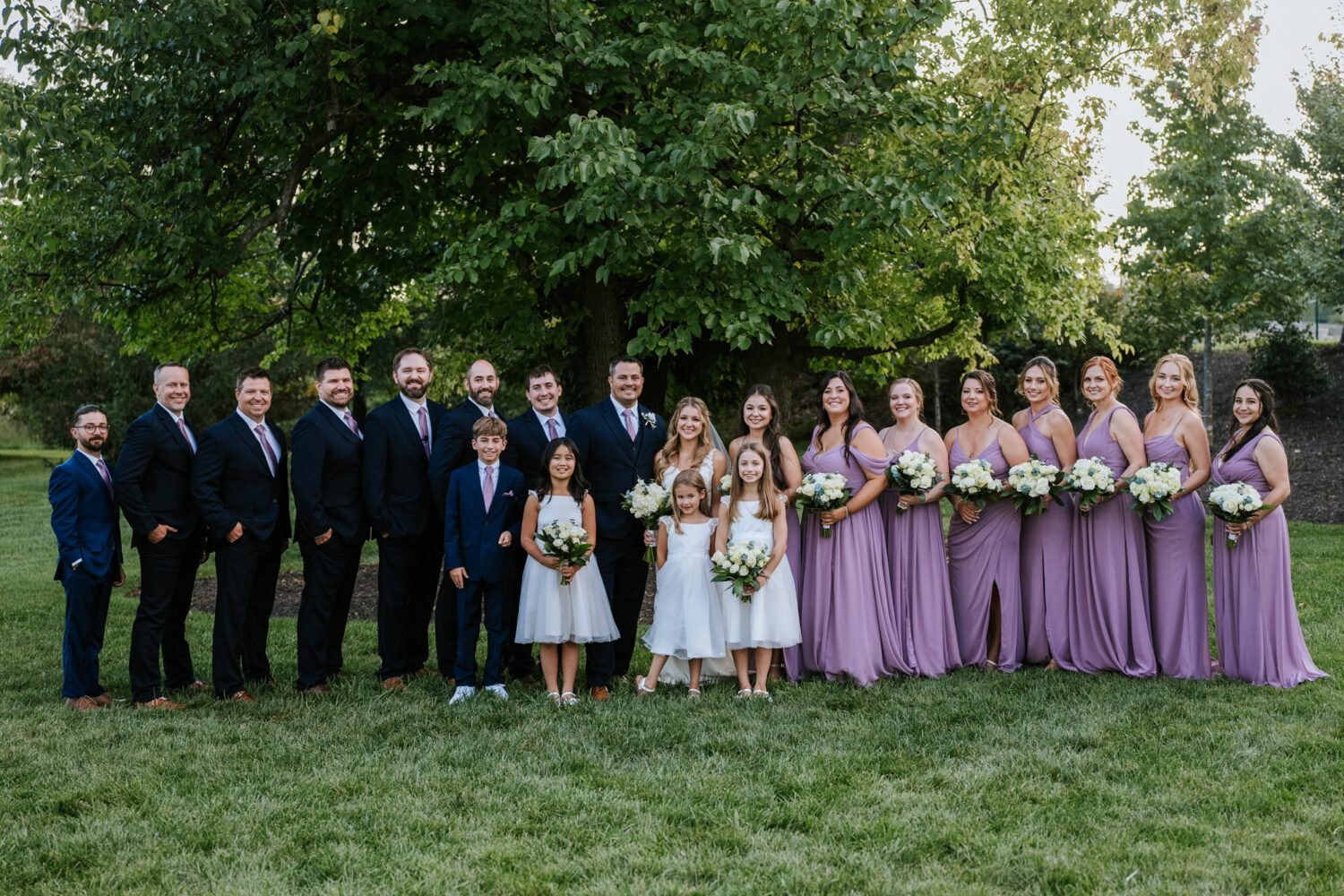 group portrait of a wedding party