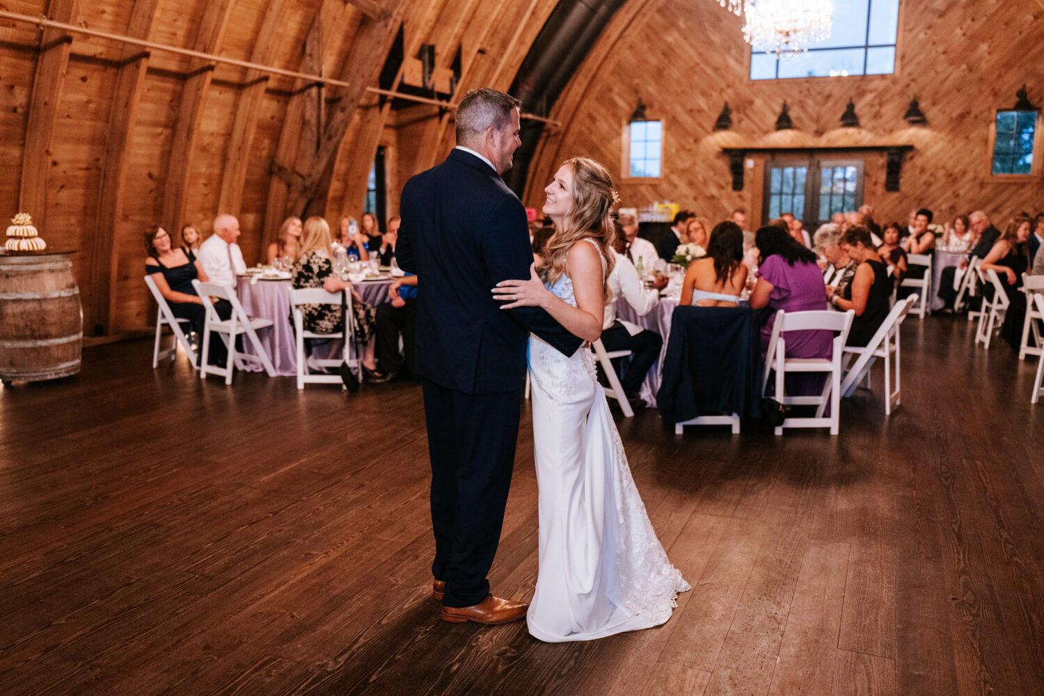 bride and groom doing their first dance on their wedding day