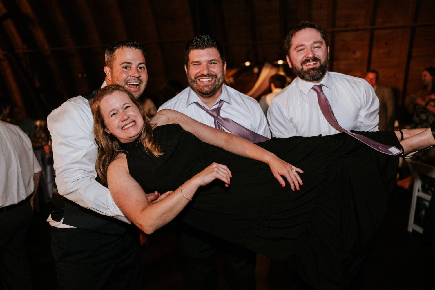 groom having fun on the dance floor