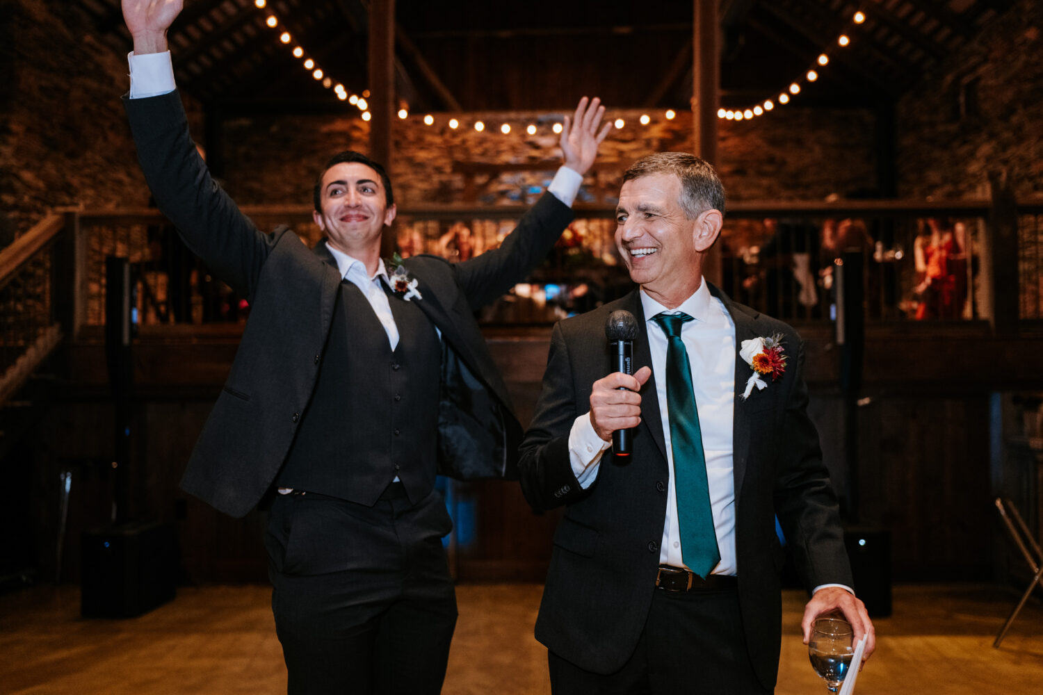 father of the bride giving his wedding day reception speech