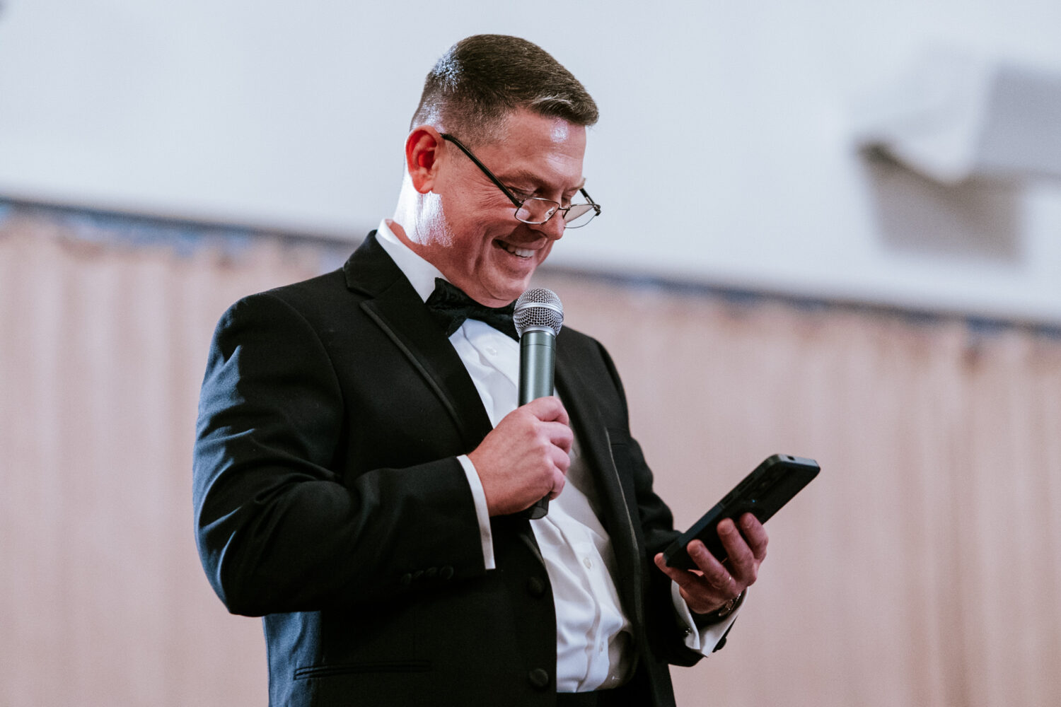 father of the bride giving a welcome speech