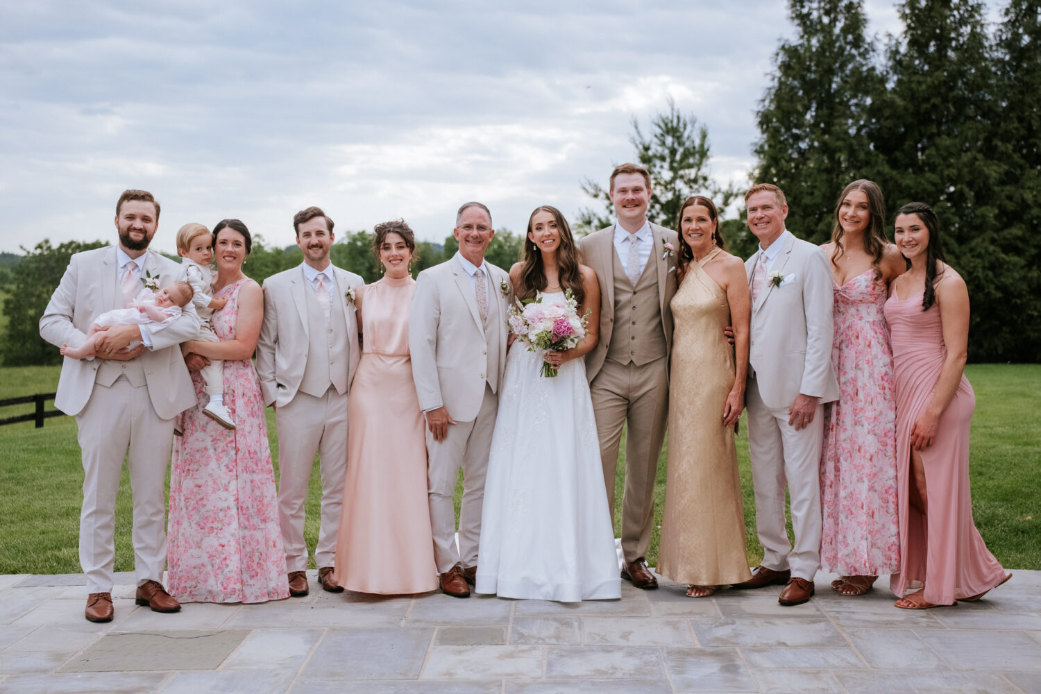 wedding day family portrait