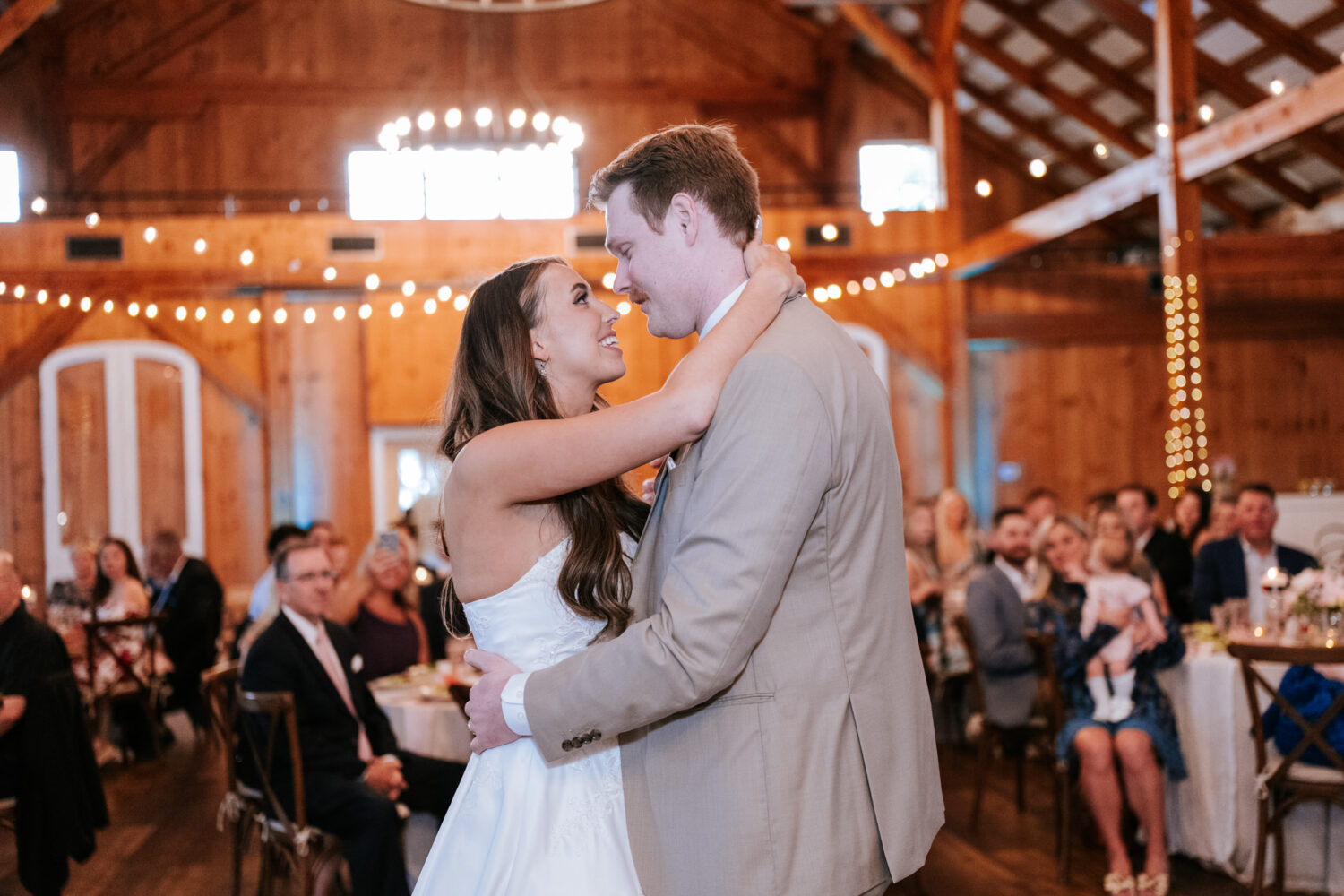 bride and groom first dance