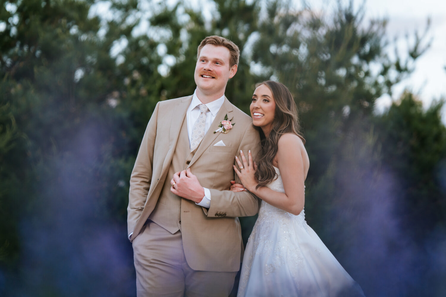 bride and groom shadow creek creative portrait