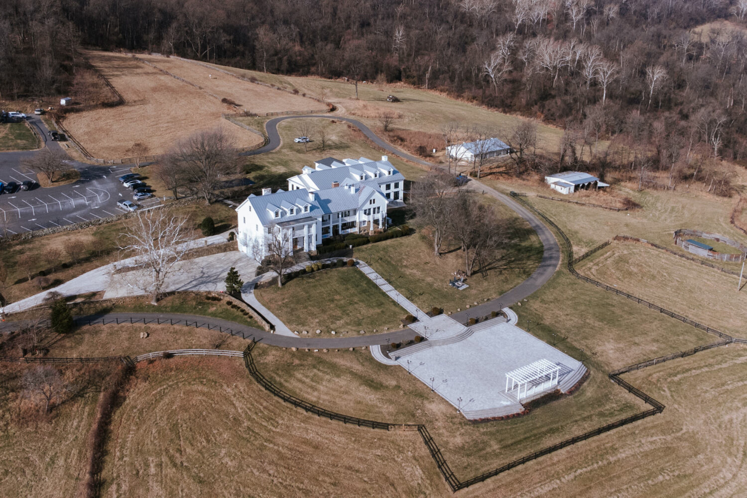 Aerial view of The View at Bluemont wedding venue in Bluemont Virginia